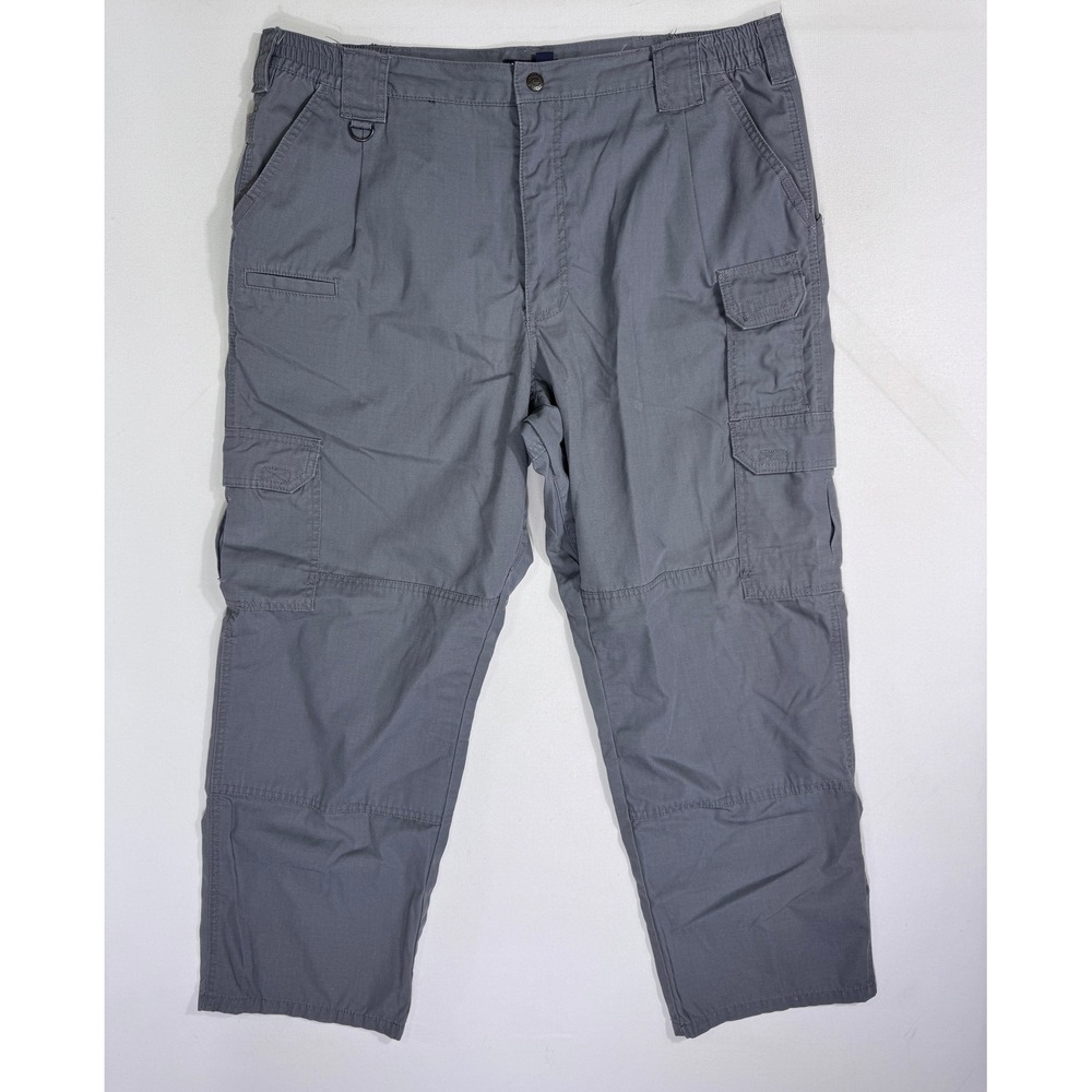 5.11 Tactical Series Men Gray Ripstop Cargo Pants 40x30 (40x29) Utility Workwear